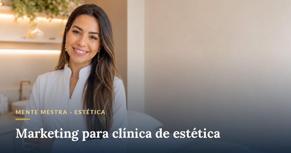 Profissional de estética em clínica moderna · marketing para clínica de estética